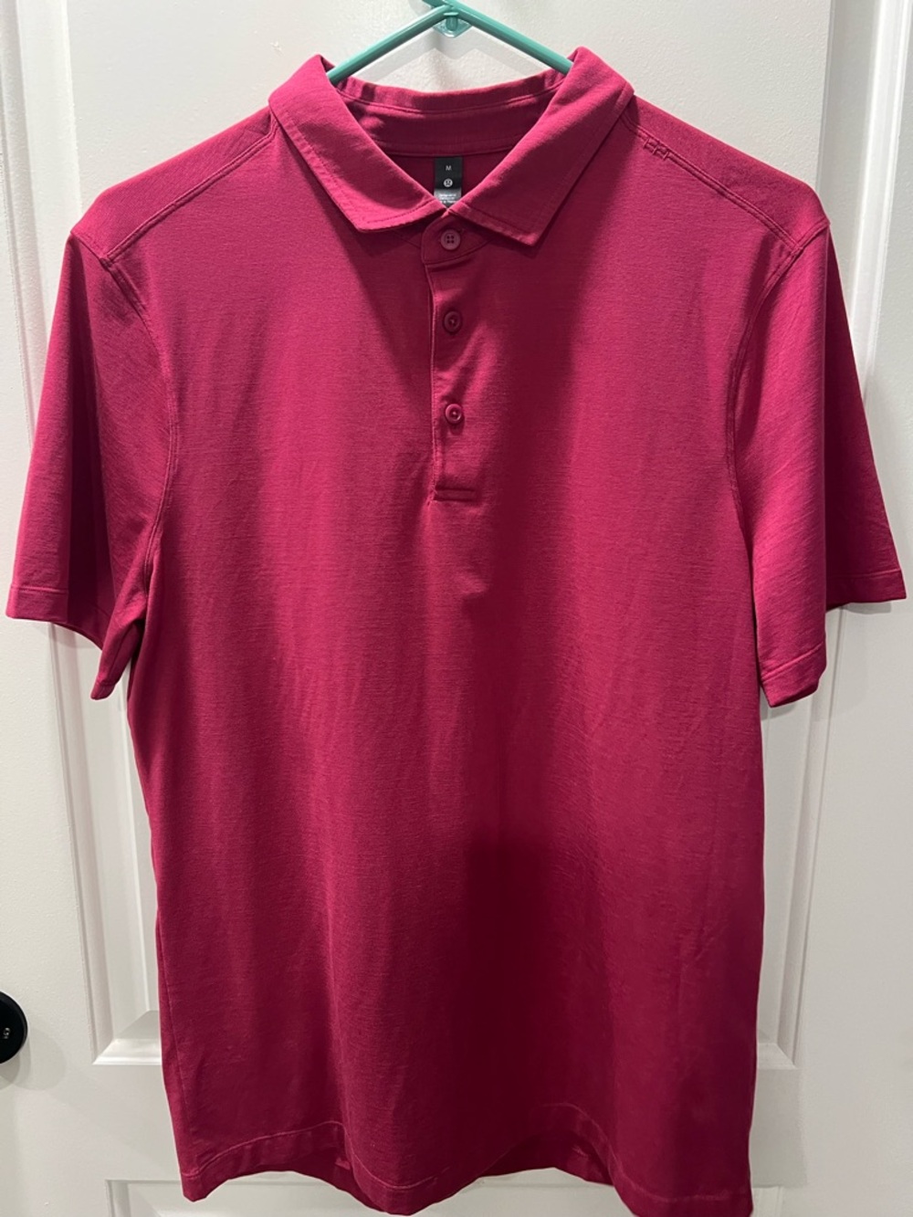 Lululemon Men's Short Sleeve Polo Shirt - Magenta